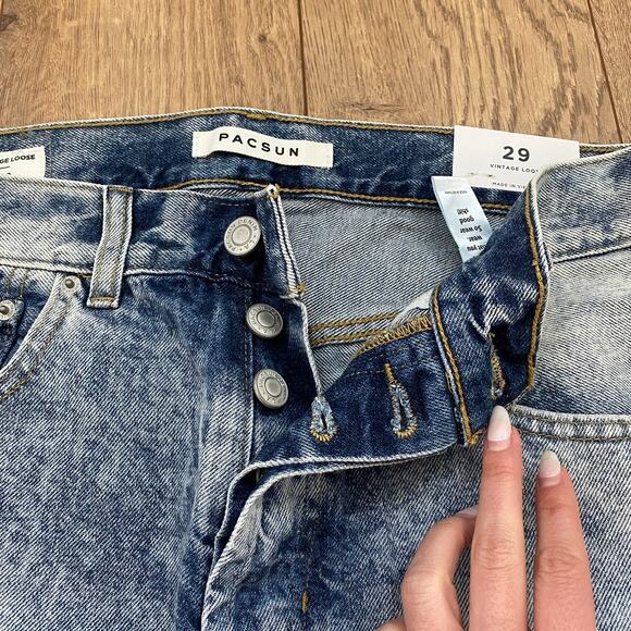 NWT PacSun Vintage Loose Jeans Men's 29 Acid Wash Distressed - Picture 6 of 9